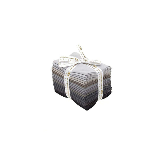 Robert Kaufman FQ-905-12 Fat Quarter Bundle Kona Cotton Gray Area 12pcs