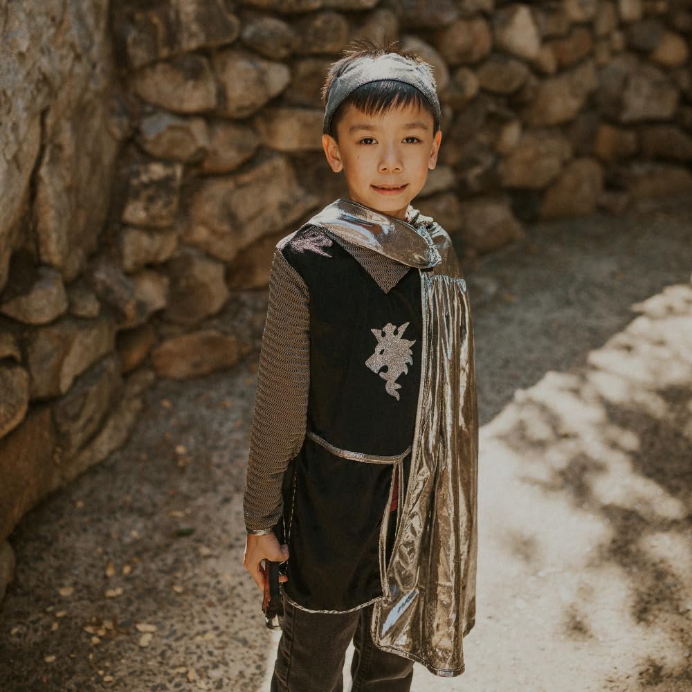 Great Pretenders Silver Knight Tunic Cape & Crown 5/6 Years Dress Up Play