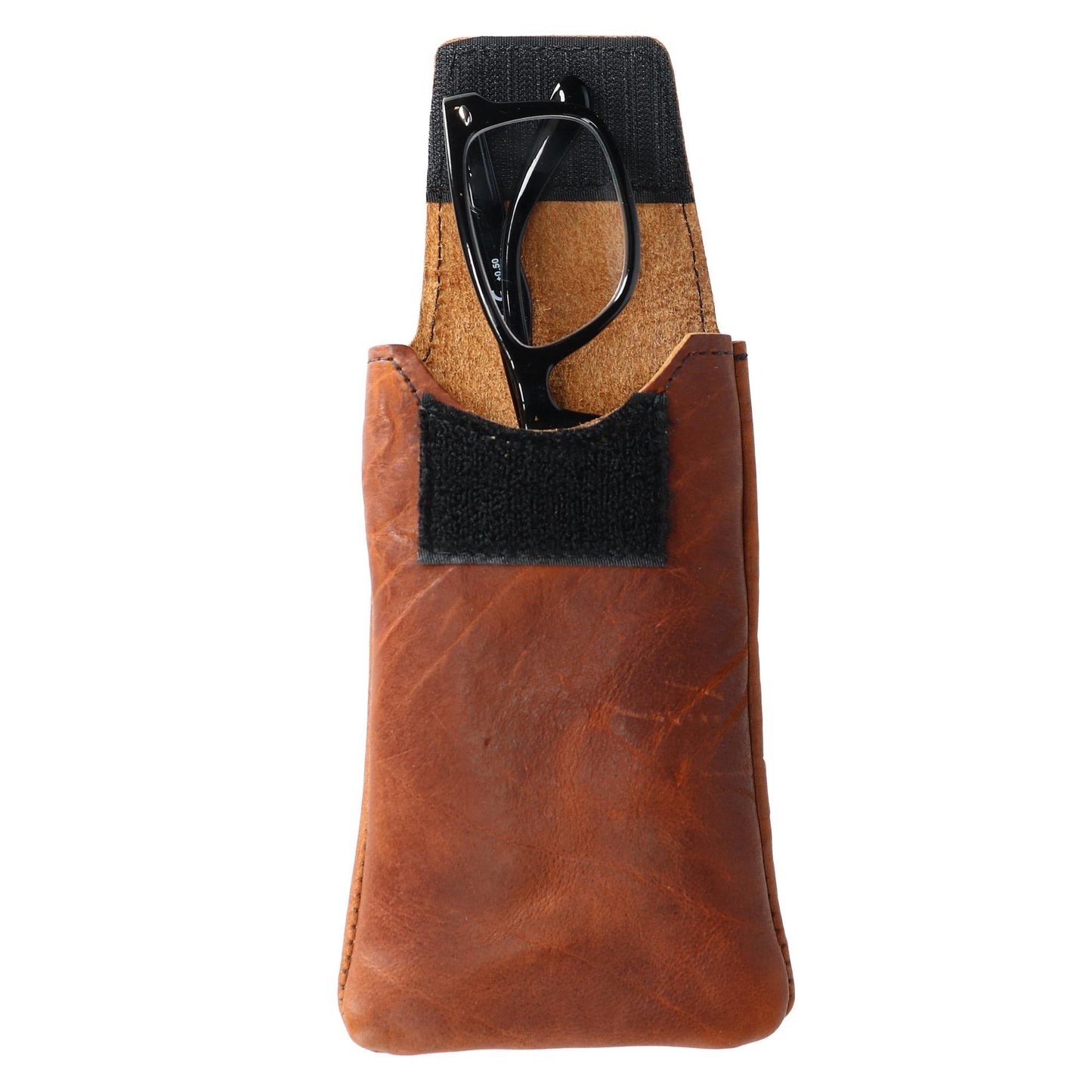 Boston Leather Textured Bison Leather Eyeglass Case, Tucson