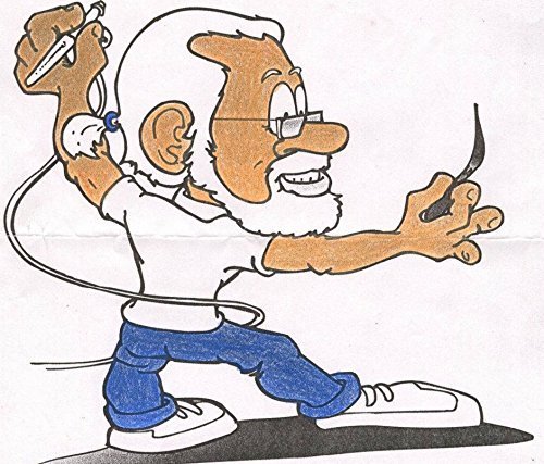 Andrew Mack Size 2 Series Long Bob Pinstriping and Scrolling Brush Black Synthetic & Blue Squirrel Blended 1 3/4" Hair Length