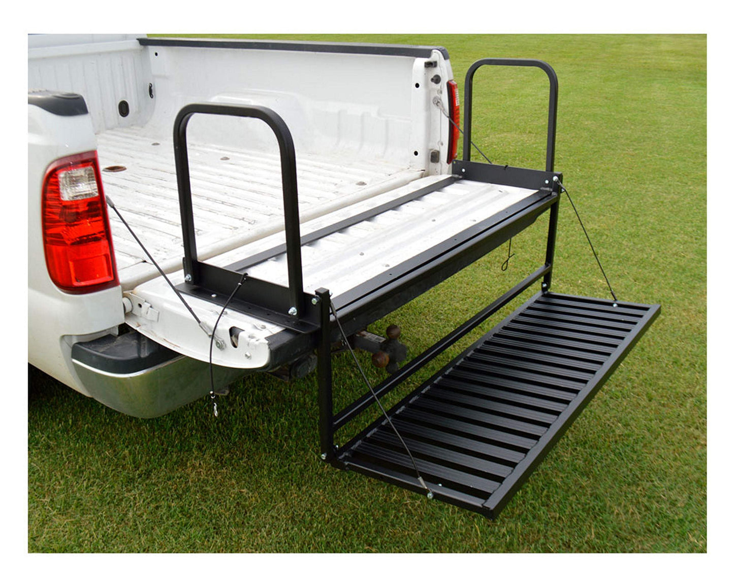 Great Day Magnum Truck N’ Buddy Tailgate Folding Step/Seat Platform for Standard Size Pickup Trucks - 400 lbs Weight Capacity - Black Powder-Coated Finish 34.5”x 35.5”x 58”, TNB3000MB