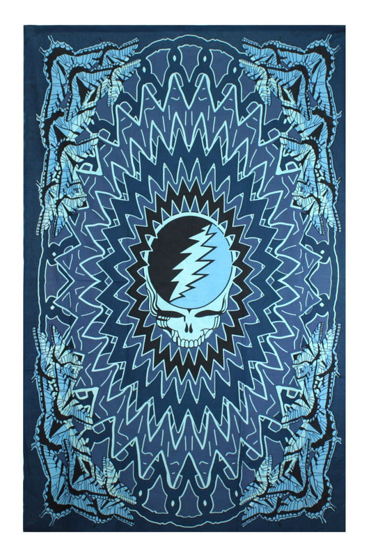 Sunshine Joy Grateful Dead Steal Your Face Butterfly Tapestry Wall Art Beach Sheet Huge 60x90 Inches