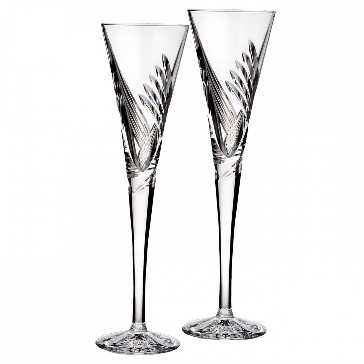 Waterford Wishes Beginnings Toasting Flute Pair, 2 Count (Pack of 1), Clear