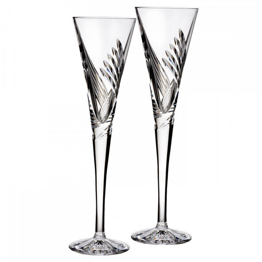 Waterford Wishes Beginnings Toasting Flute Pair, 2 Count (Pack of 1), Clear