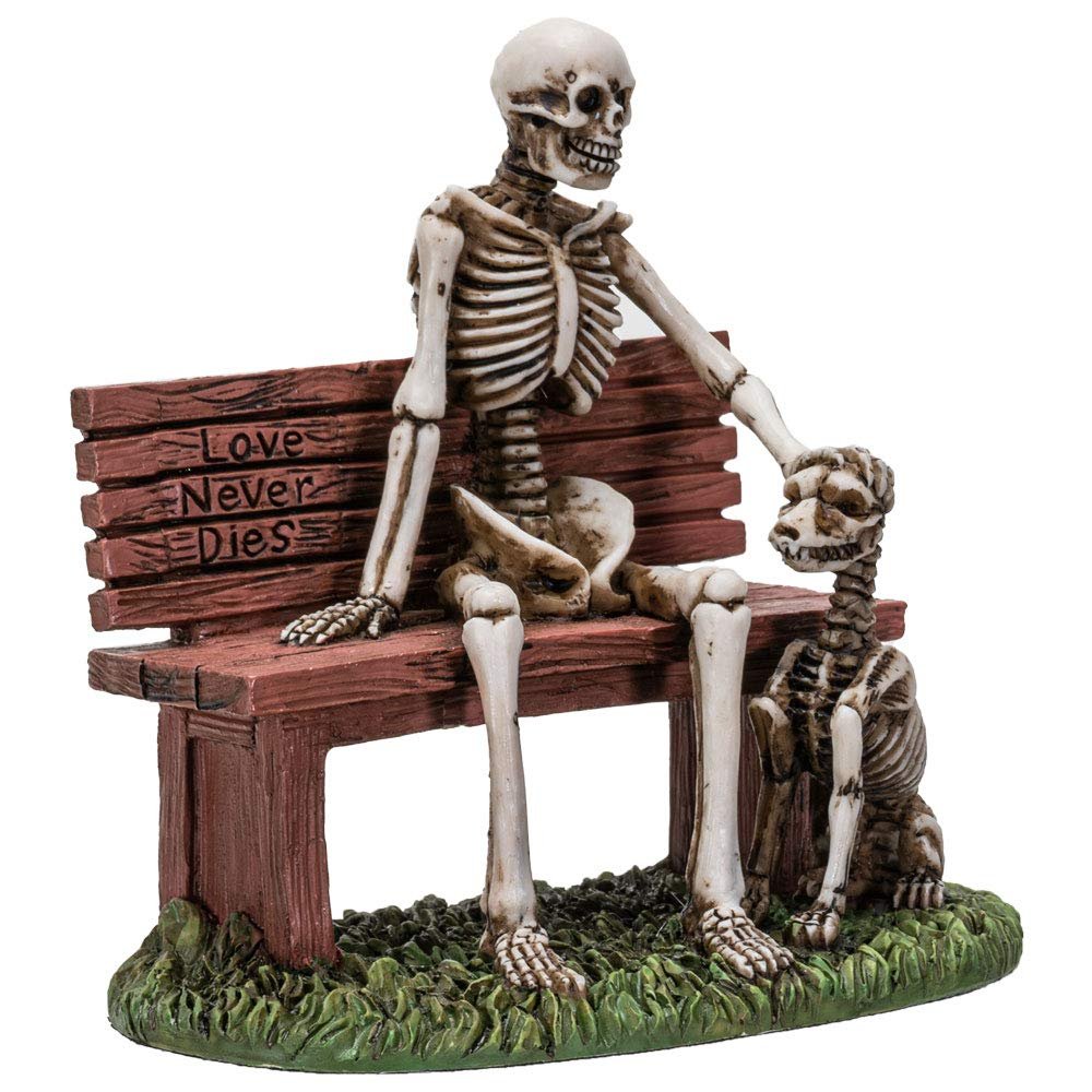 Pacific Giftware Old Man and A Dog Love Never Die Skeleton Resin Home Decor Figurine
