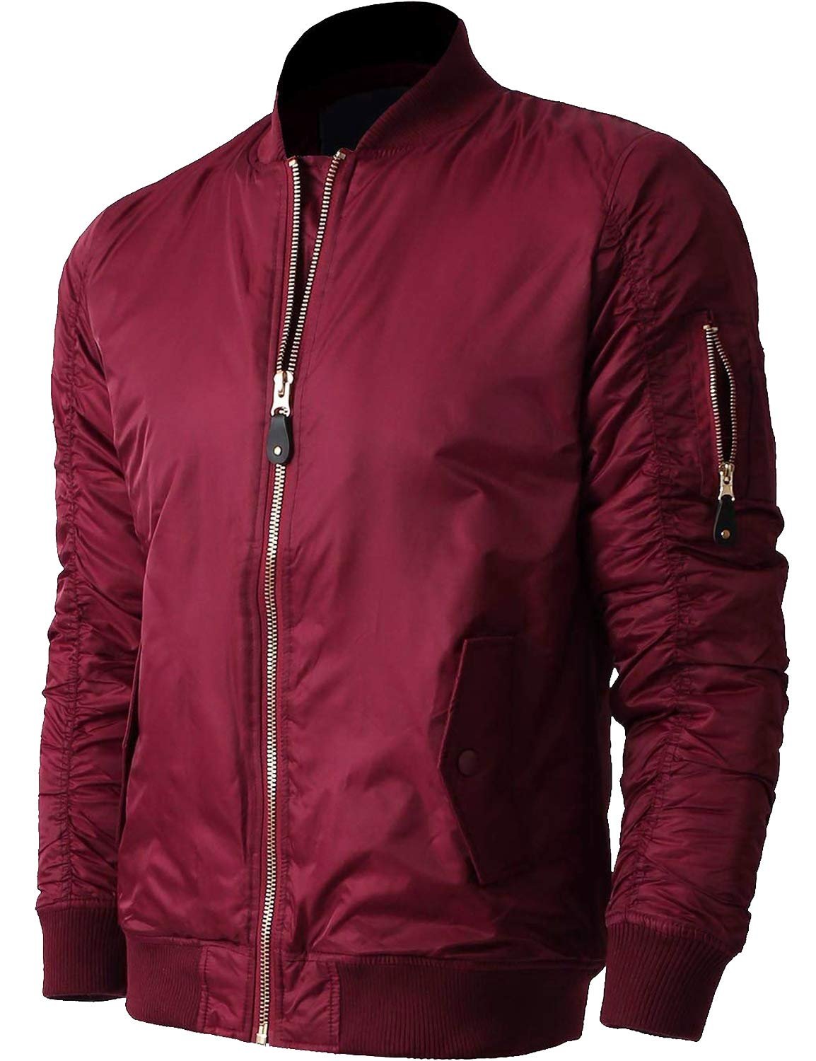 Shaka Wear Men's Flight Jackets – Casual MA-1 Bomber Coat Windbreaker Full Zip Fully Lined Regular and Bigs S~3XL