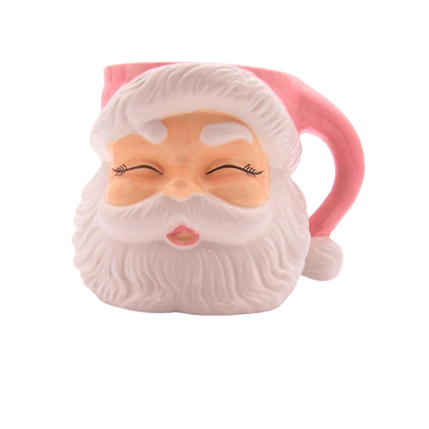 Raz Imports Jingle & Cocoa 7.5" Pink Santa Container