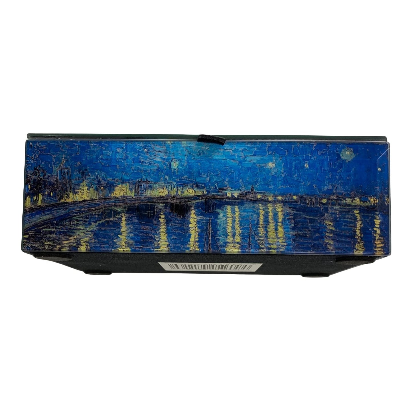 Value Arts Vincent Van Gogh Keepsake Box, Starry Night at the Rhone Jewelry & Trinkets Beveled Glass, Lined, Hinged Lid