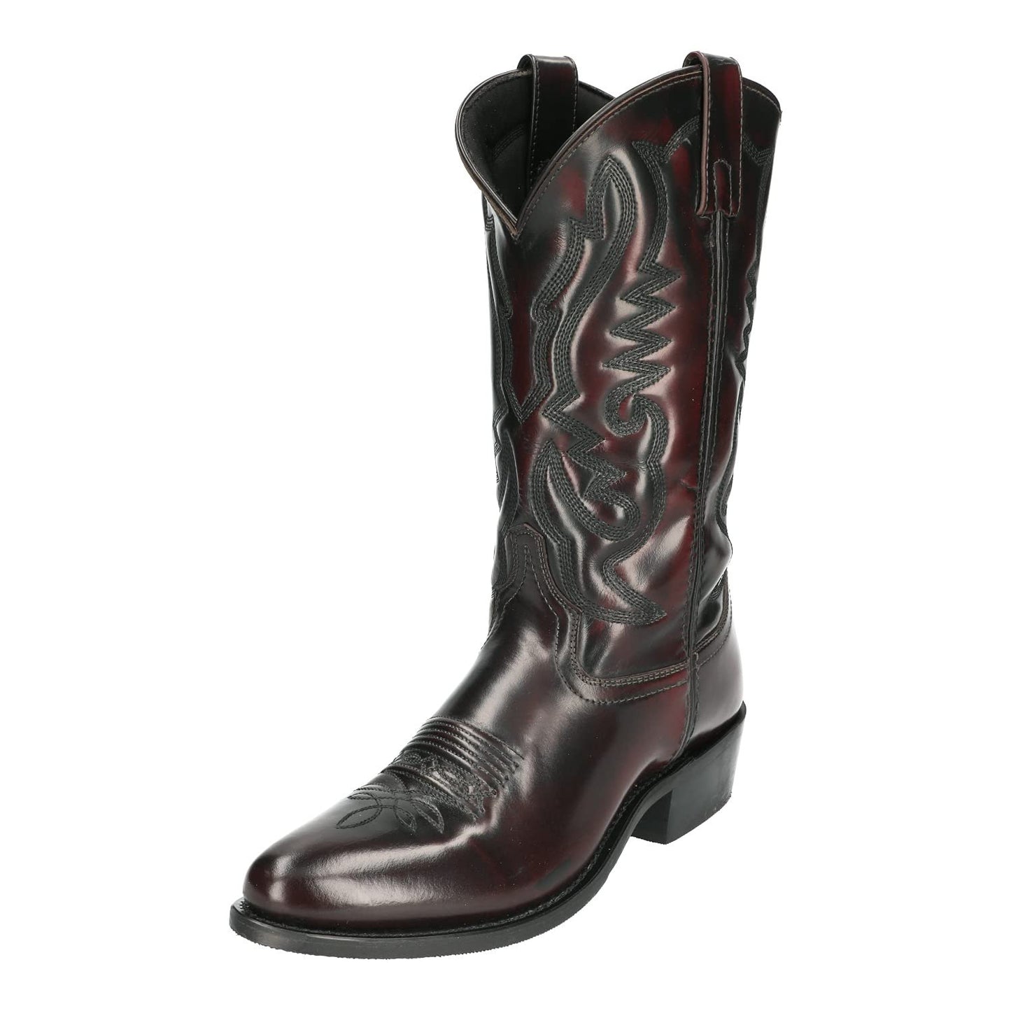 Smoky Men's 11" Black Cherry Leather Western Cowboy Boot