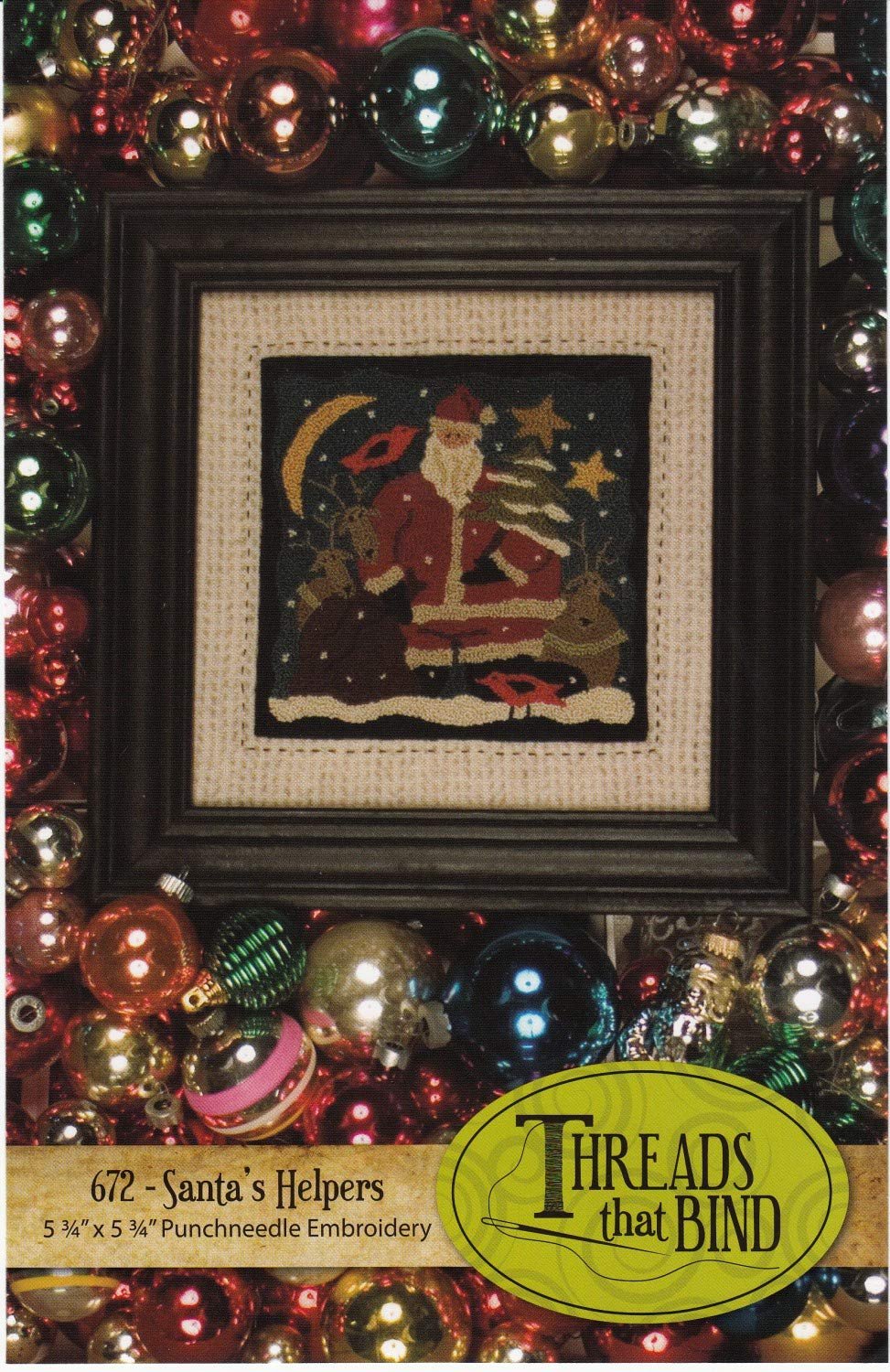 Santa's Helpers 672 Reindeer Punch Needle Pattern Threads That Bind Christmas Punchneedle