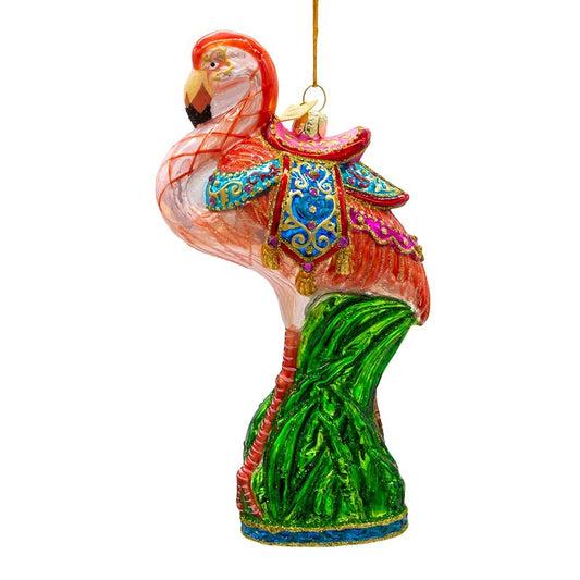Kurt Adler 7-Inch Bellissimo Glass Flamingo Ornament
