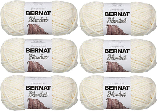 Bernat Blanket Yarn, 5.3oz, 6-Pack (Vintage White)