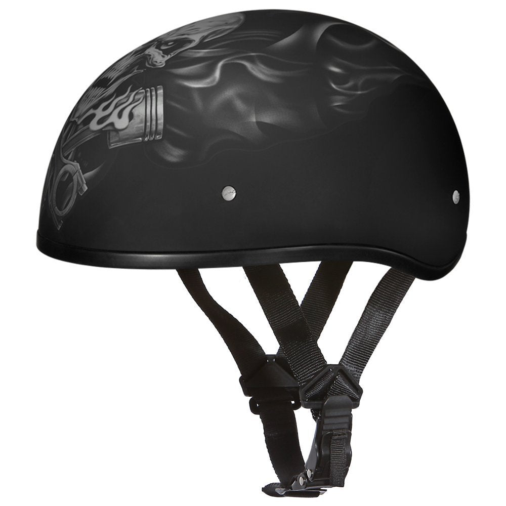 Daytona Helmets Half Skull Cap Motorcycle Helmet – DOT Approved [Graphics]…