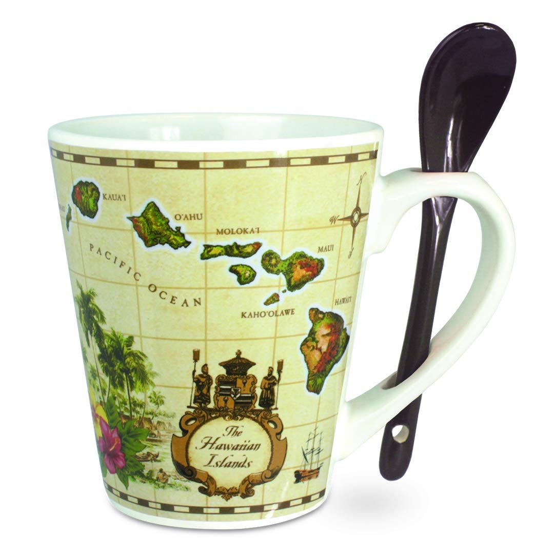 12 oz. Boxed Hawaiian Coffee Mug with Spoon, Islands