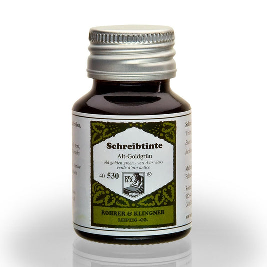 Rohrer & Klingner bottled fountain pen ink - Old Golden Green (50mL)