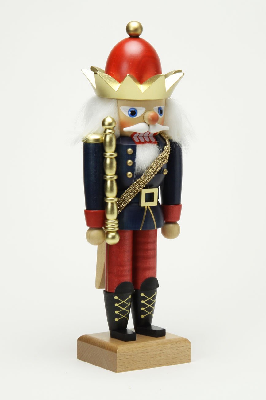 German Christmas Nutcracker King - 27,5 cm / 11 inch - Authentic German Erzgebirge Nutcrackers - Christian Ulbricht