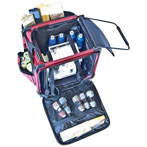 Tutto Serger Tote on Wheels (Cherry Red, 17")