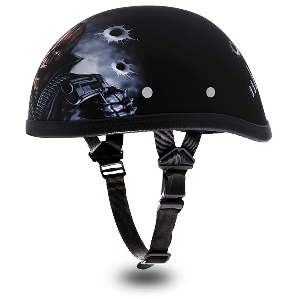 Daytona Helmets Graphics Bicycle Helmets for Men - Novelty Half Helmet with Breathable Liner - Retro Skull Cap – Eagle Headgear with Head Wrap