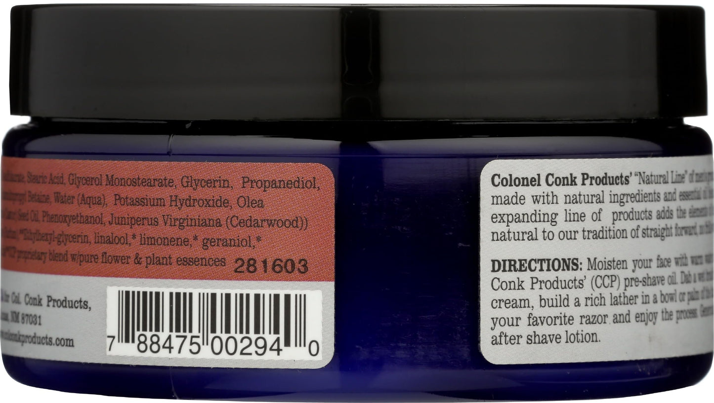 COLONEL CONK Shave Cream Santa Fe Cedar, 5.5 FZ
