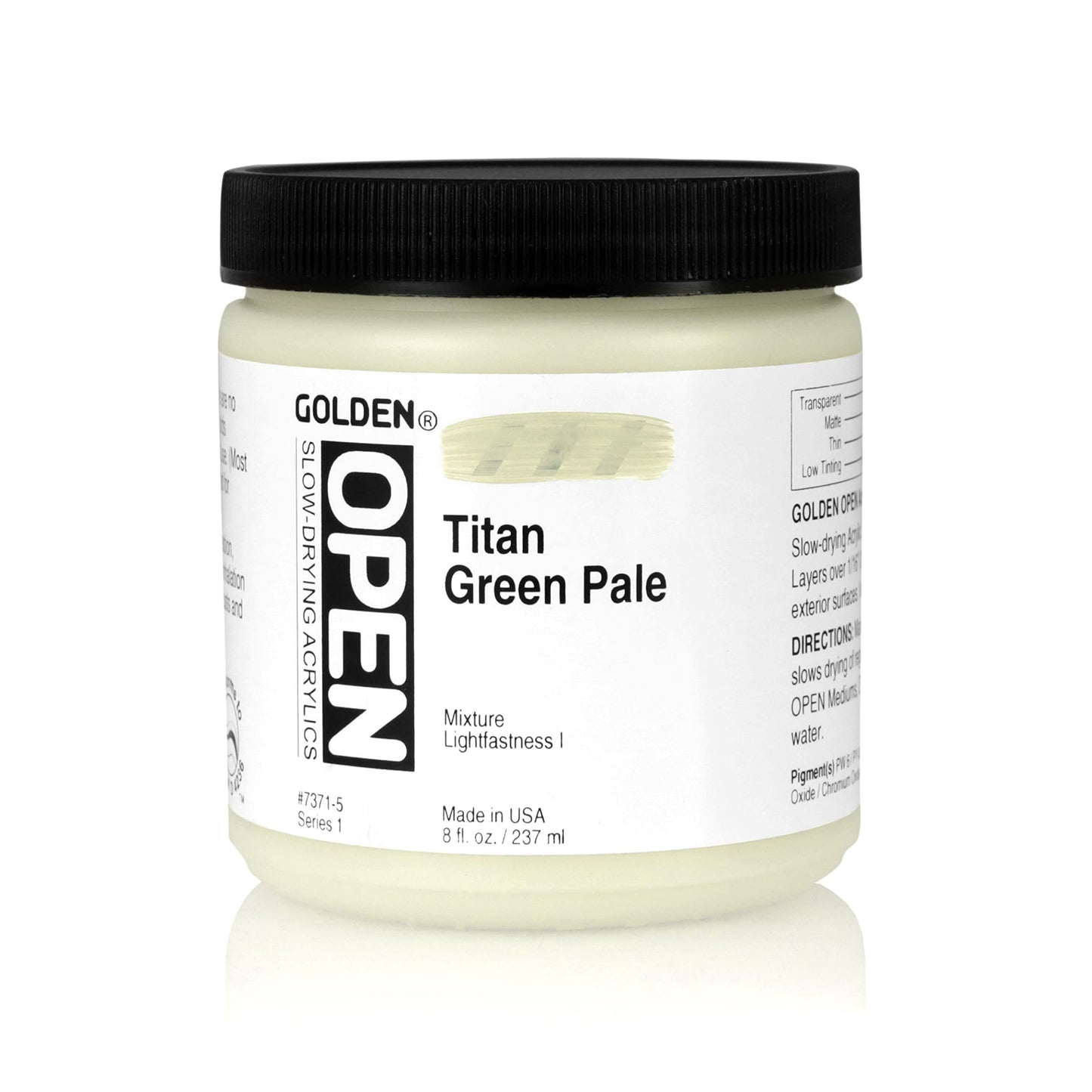 Golden Open Acrylic 8 oz Jar - Titan Green Pale