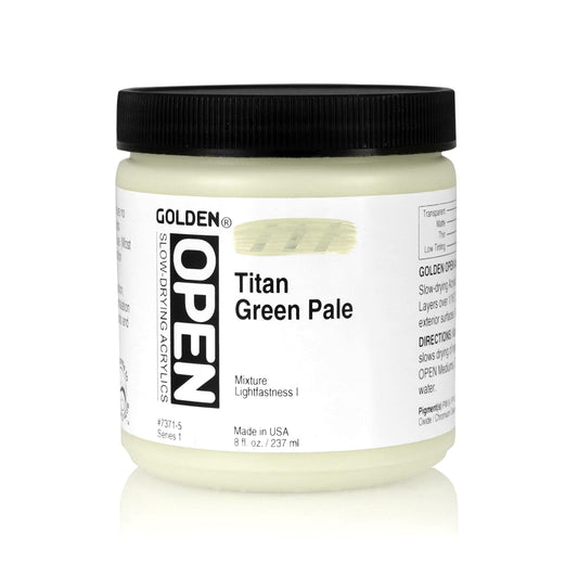 Golden Open Acrylic 8 oz Jar - Titan Green Pale