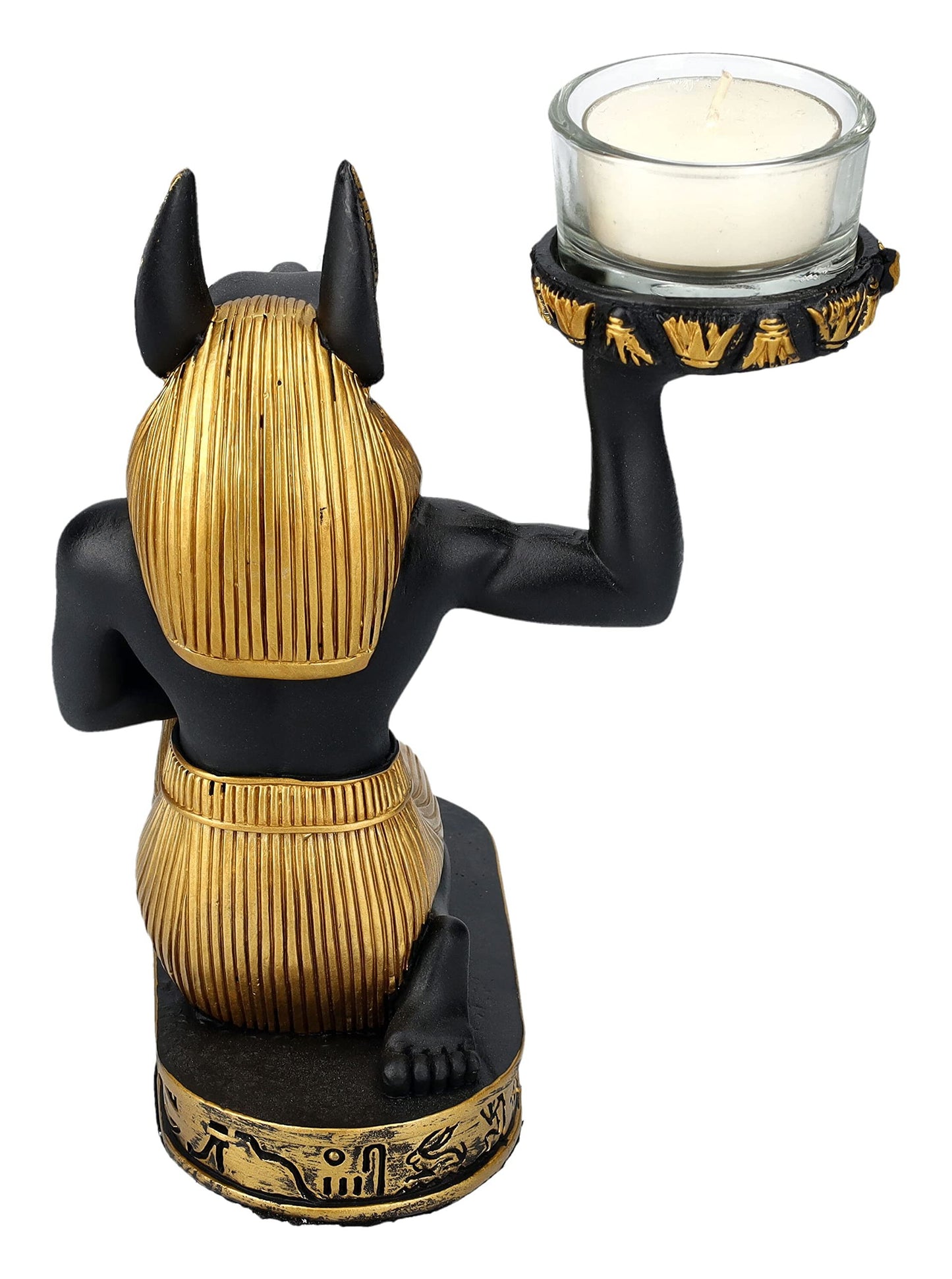Pacific Giftware Anubis Candle Holder, 7-inch Height, Resin, Table Decoration