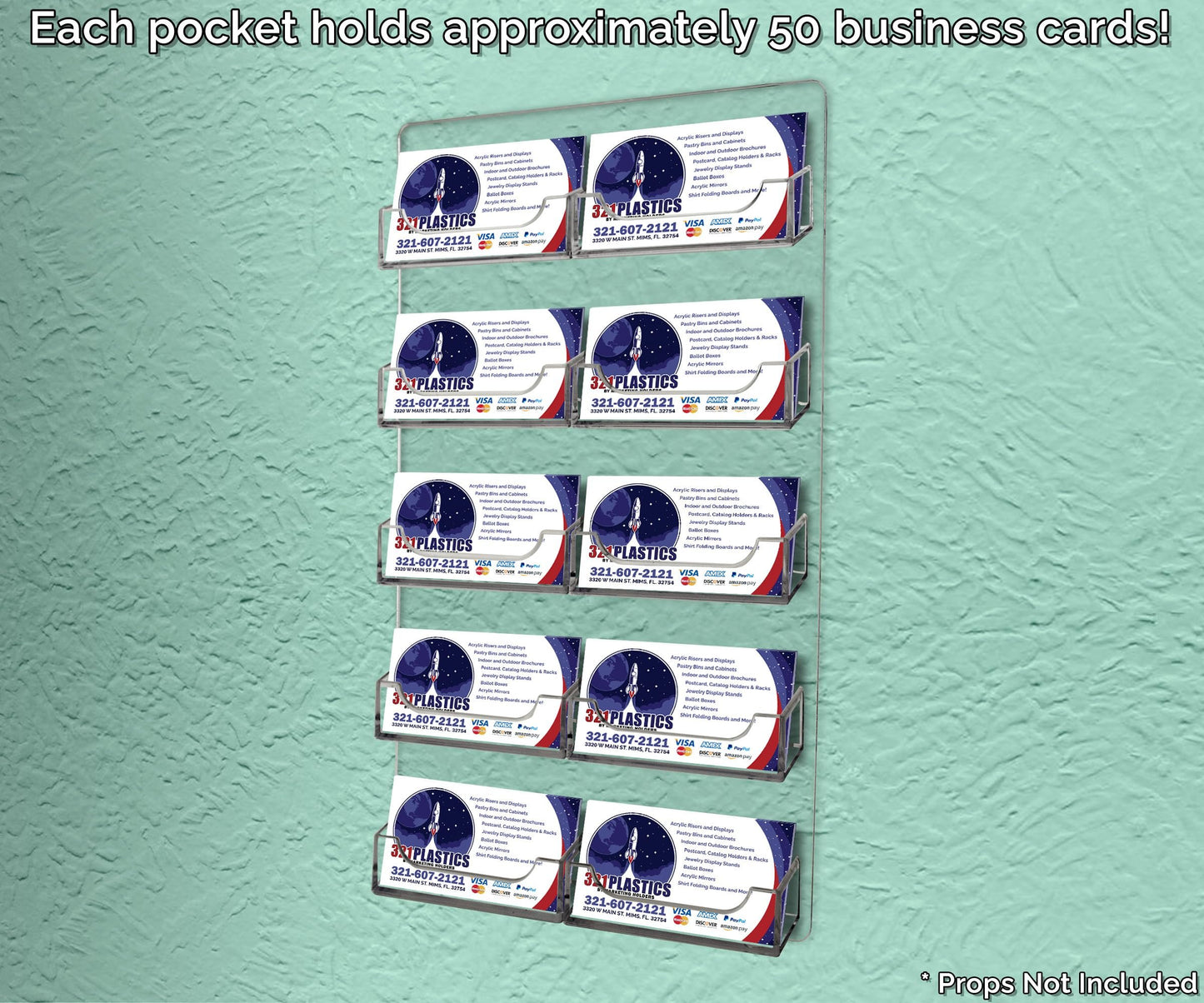 Marketing Holders Business Card Holder Acrylic Hanging Sticker Display Rack