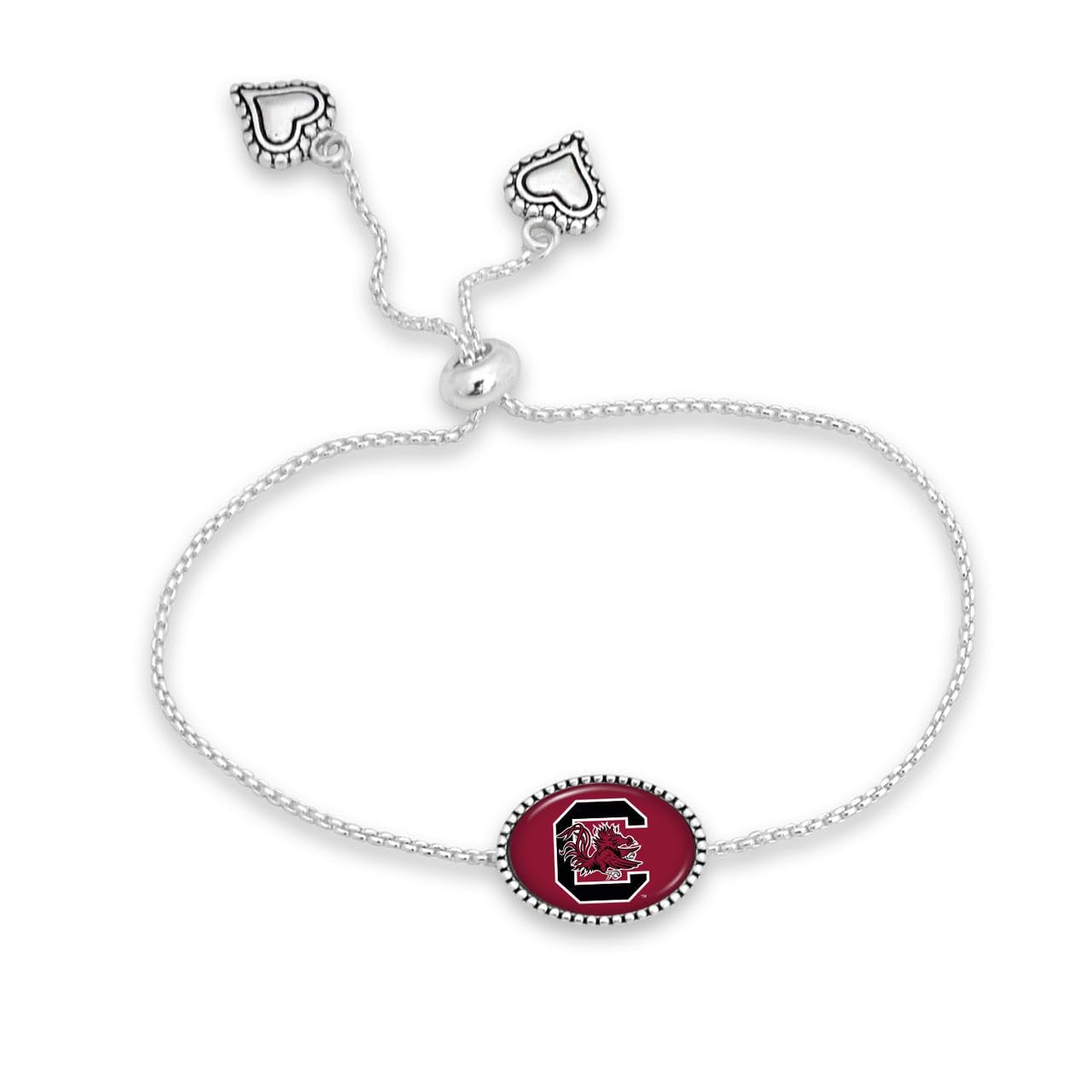 From the Heart South Carolina Gamecocks Kennedy Bracelet Adjustable Slider Bead Jewelry Gift Licensed USC
