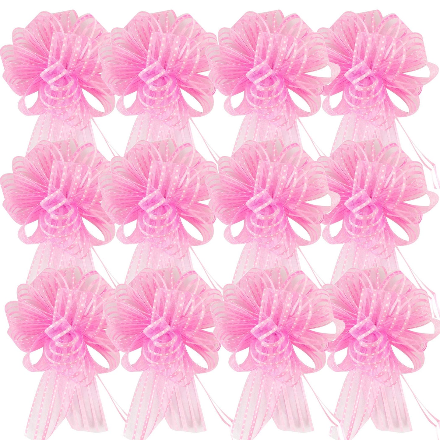 Allgala Long 2 Ich (5CM) Width Organza Ribbon Pull Flower Bow for Gift Wrapping Baskets Wedding Décor