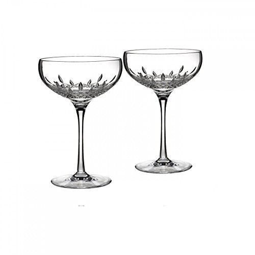Waterford Lismore Essence Saucer Champagne Glasses, Pair