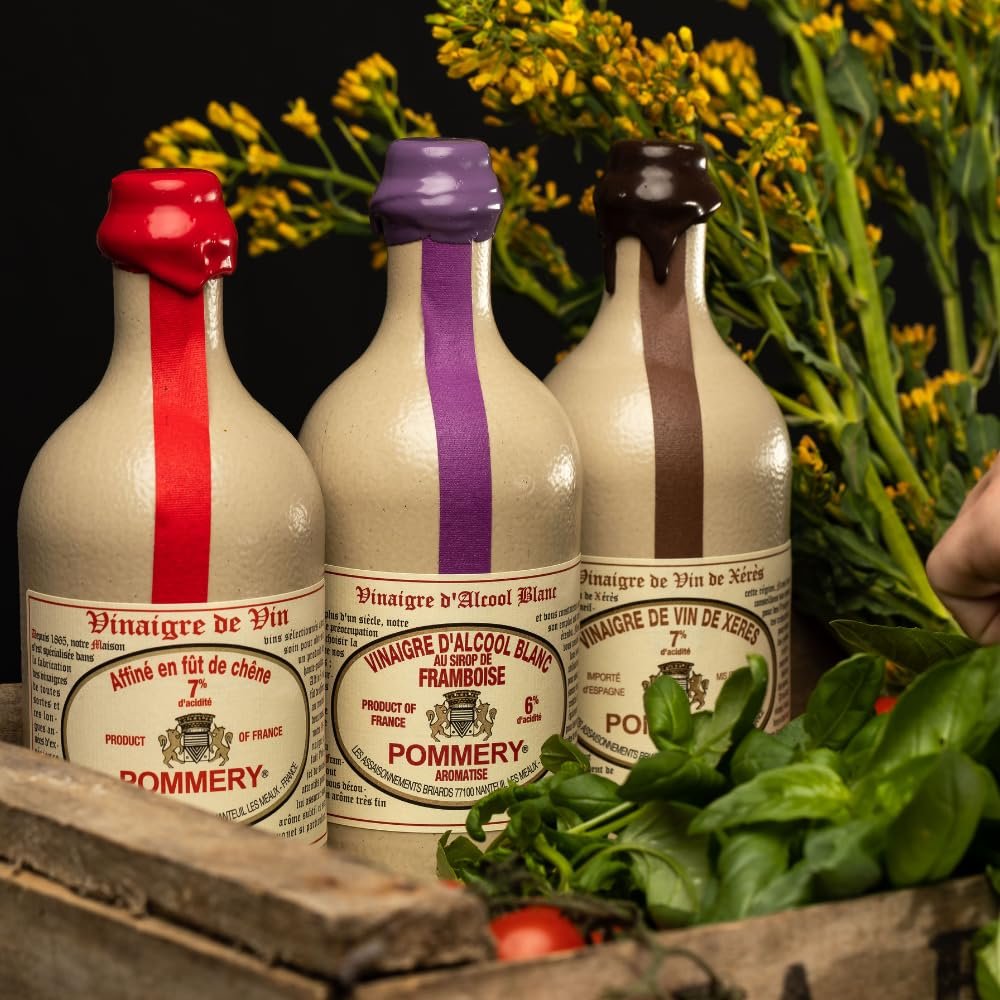 Aged Red Wine Vinegar in a Sandstone Bottle - 16.9oz