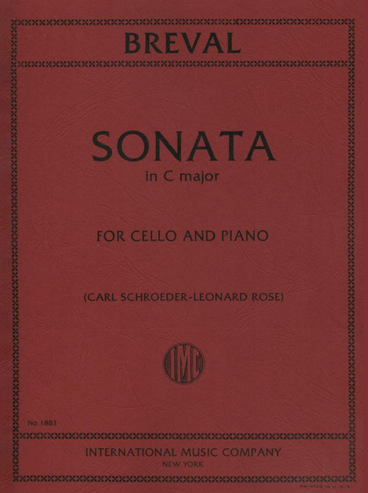 Brevel Sonata in C Major for Cello and Piano (Schroeder-rose)