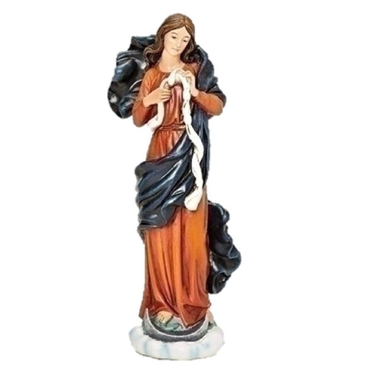 Roman Joseph's Studio Inc.. Mary Undoer of Knots Figure on Base, for 6" Scale Renaissance Collection, 6.75" H, Resin and Stone, Religious Gift, Decoration