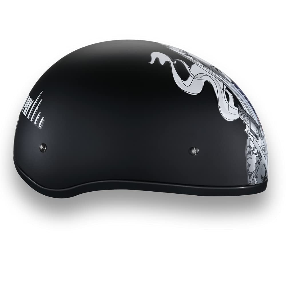 Daytona Helmets Half Skull Cap Motorcycle Helmet – DOT Approved [Graphics]…