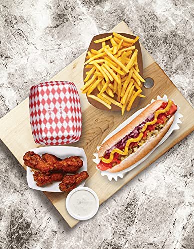 DHG PROFESSIONAL Case of 1000 Paper Food Trays Hot Dog, Popcorn, Nacho, Burger