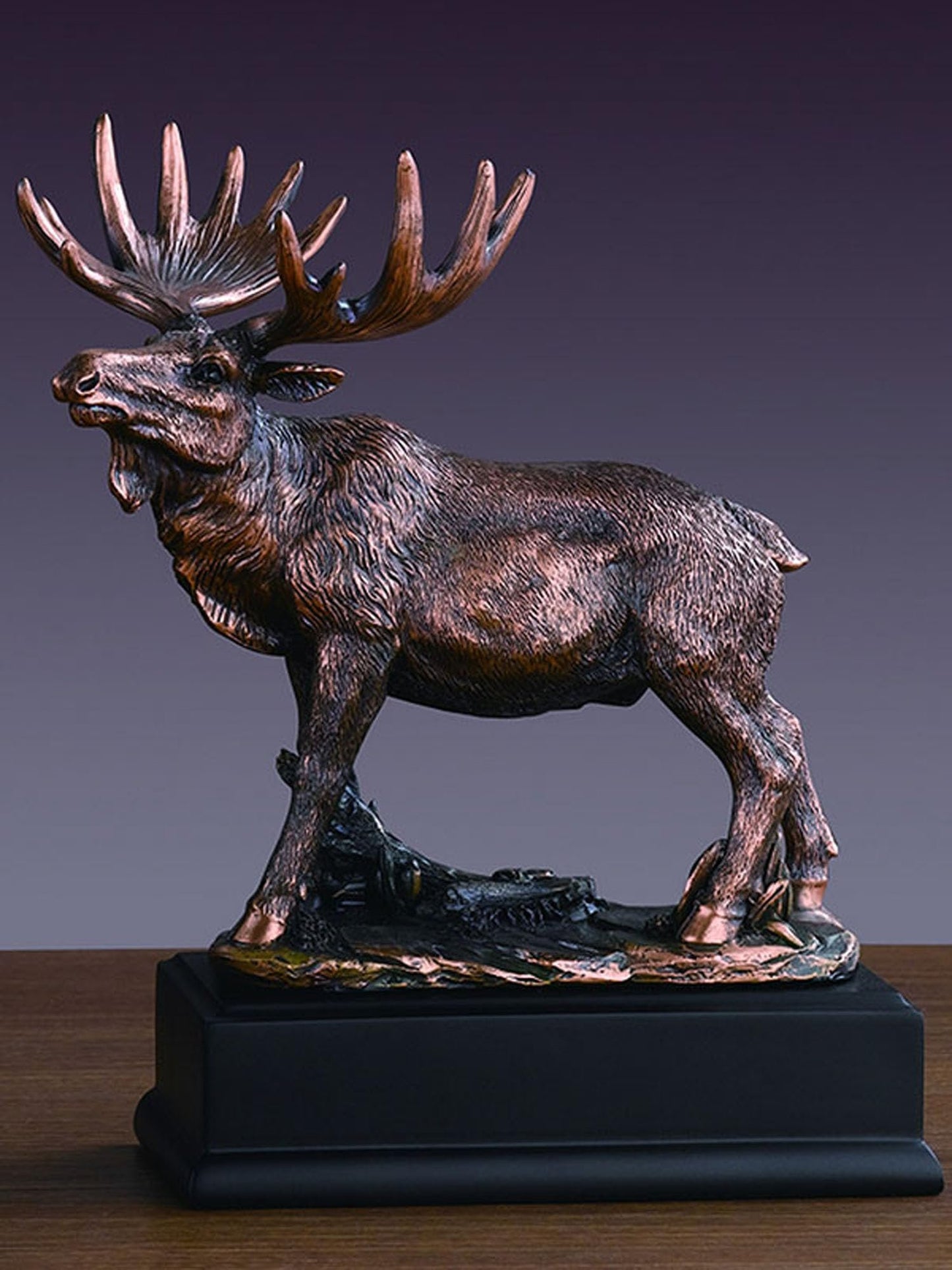 Bronze Finished Moose Statue