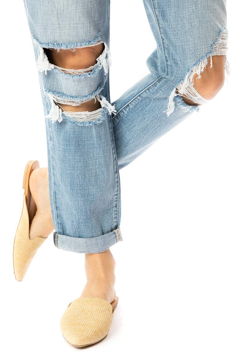 Kan Can Women's High Rise Mom Jeans