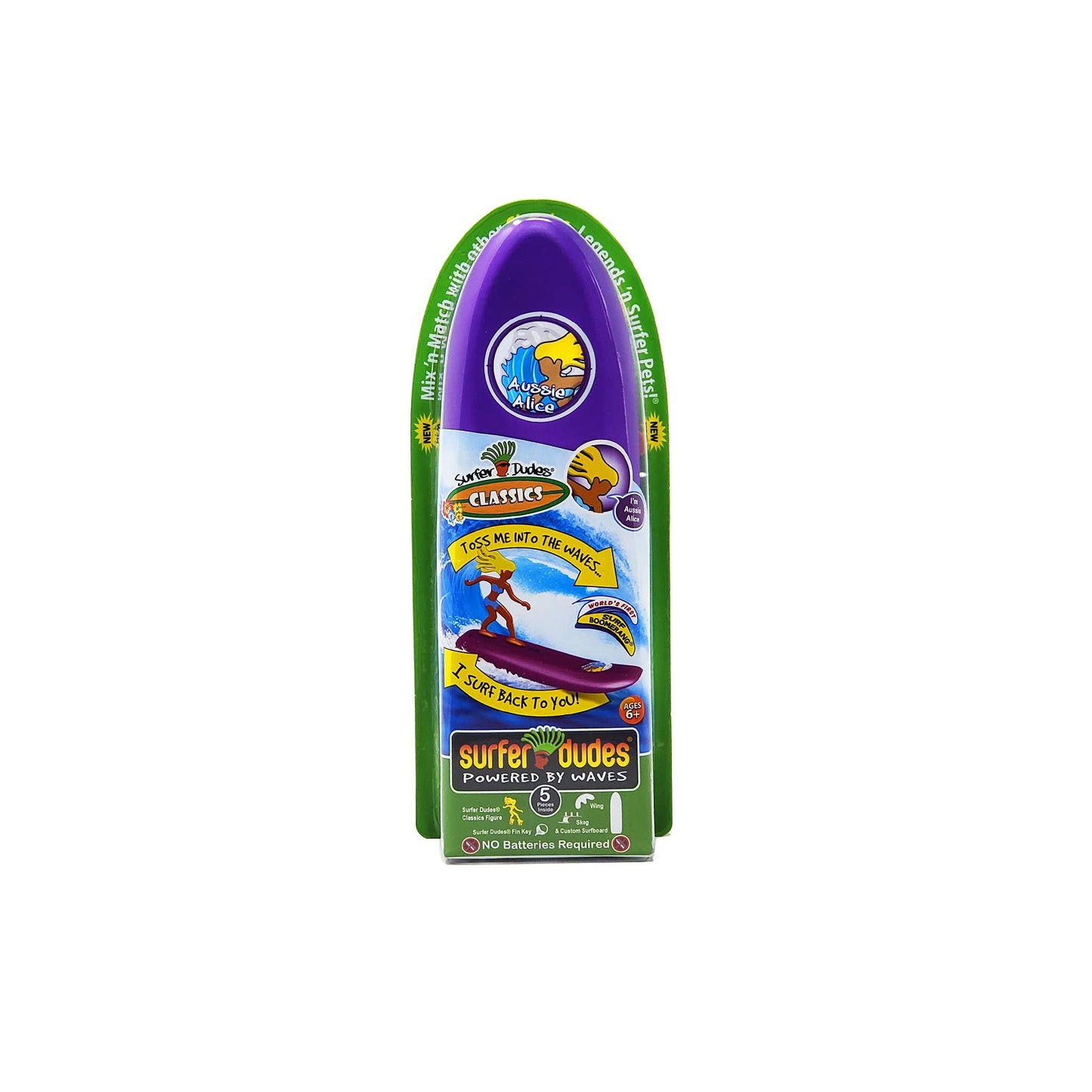 Surfer Dudes Classics Wave Powered Mini-Surfer and Surfboard Toy