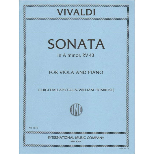 Vivaldi, Antonio - Sonata No 3 in a minor, RV 43 - for Viola - edited by William Primrose - International Music Company [Sheet music] [Sheet music] [Sheet music] [Sheet music] [Sheet music] [Sheet music] [Sheet music] [Sheet music] [Sheet music] [Sheet...
