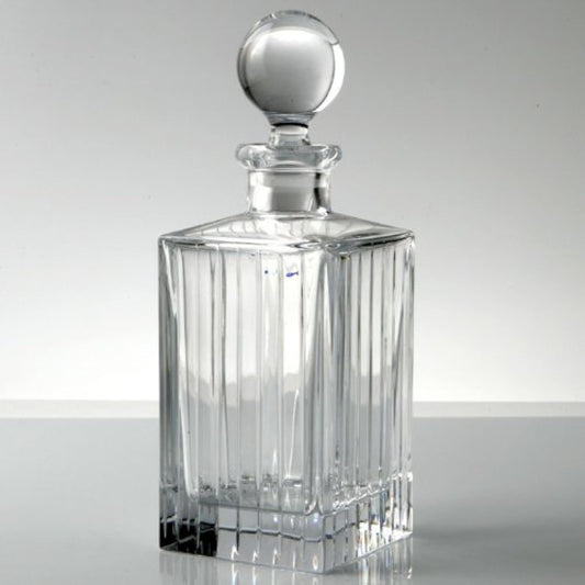 Rogaska Avenue Square Decanter, 26 oz, Crystal, Transparent, Modern & Classic Style, With Handle