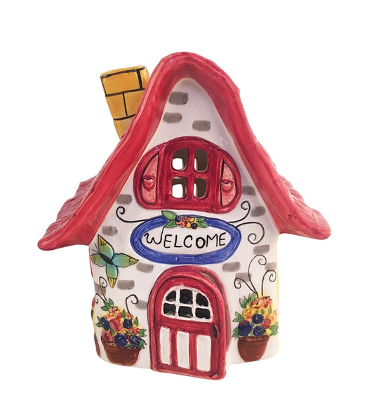 AROMAPET Ceramic Small Cottage Candle House