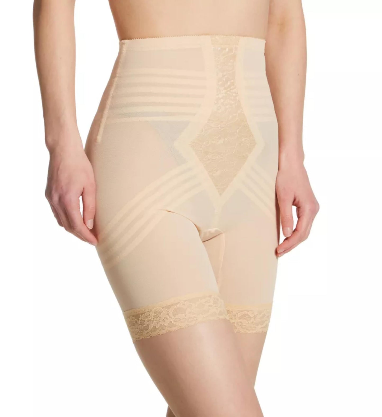 6209 High Waist Thigh Shaper | Size Sm - 15X | Made in USA | Flex Fit | No Top Roll | Firm - Extra Firm Tummy-Thigh Control
