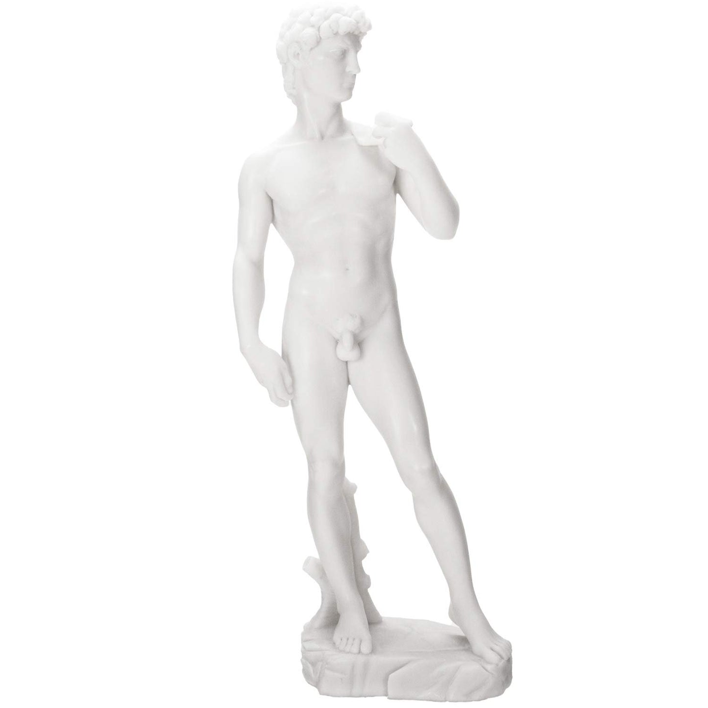 Michelangelo`s `David` Statue Marble White Finish