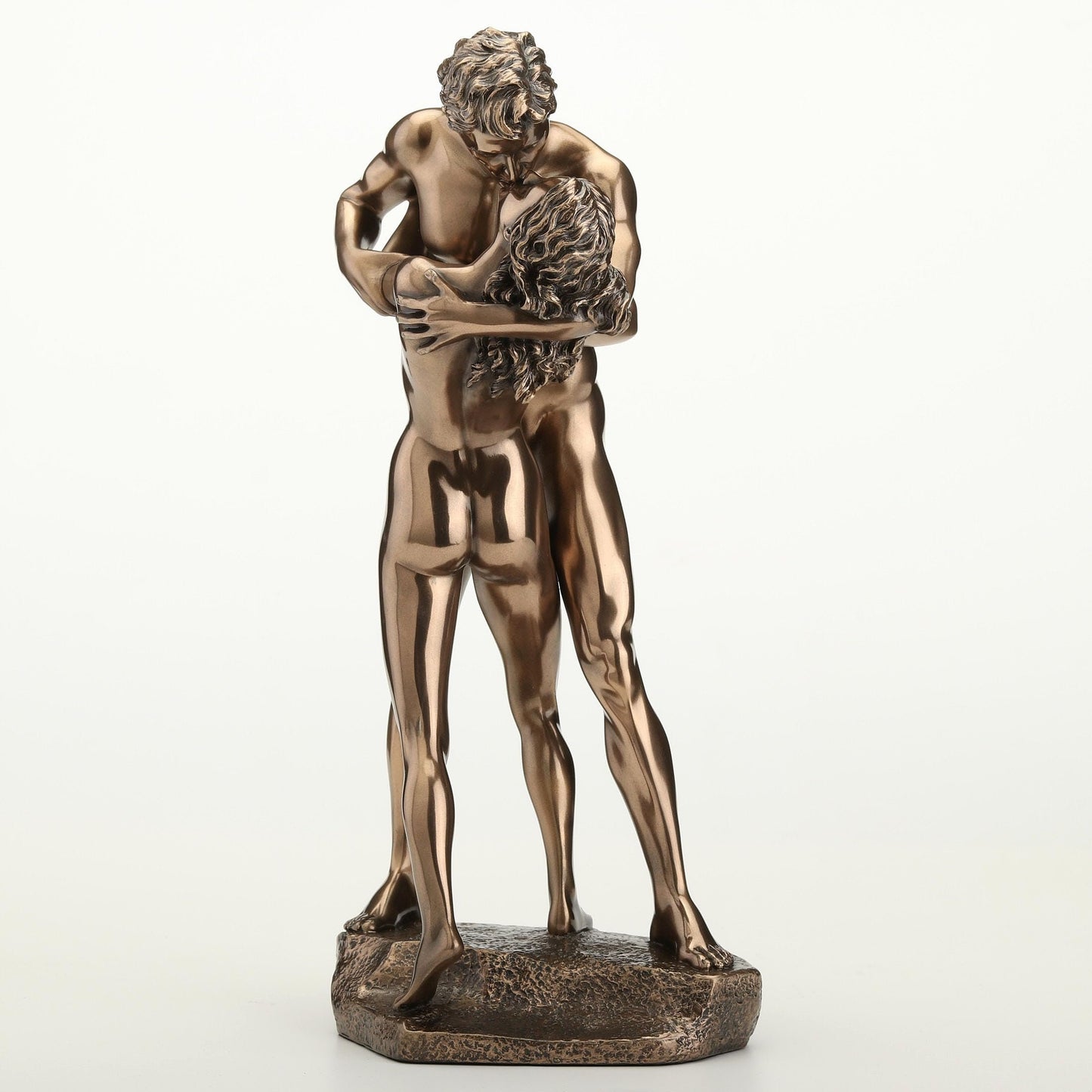 UNICORN STUDIO 11 3/8 Inch The Kiss Standing Lovers Cold Cast Resin Bronze Finish Sculpture