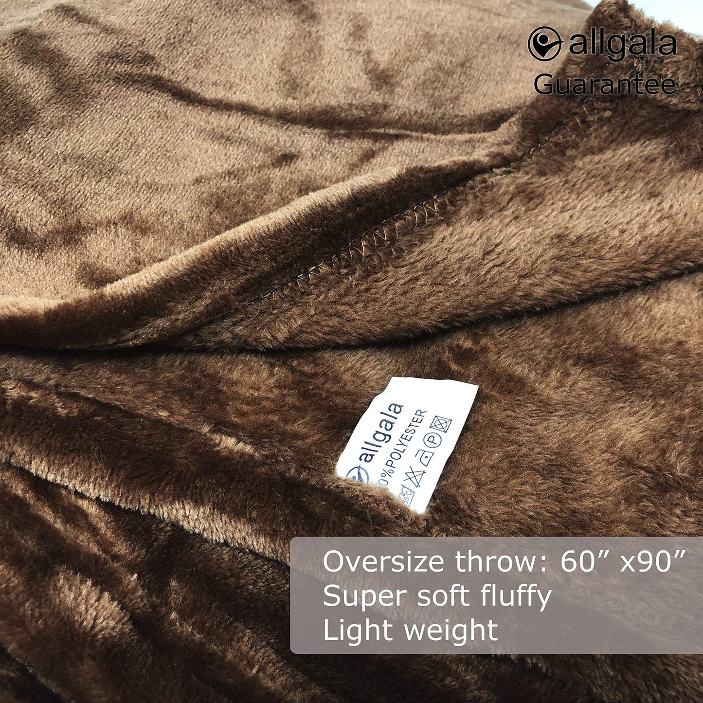 allgala Super Soft Flannel Plush Light Weight Throw Blanket