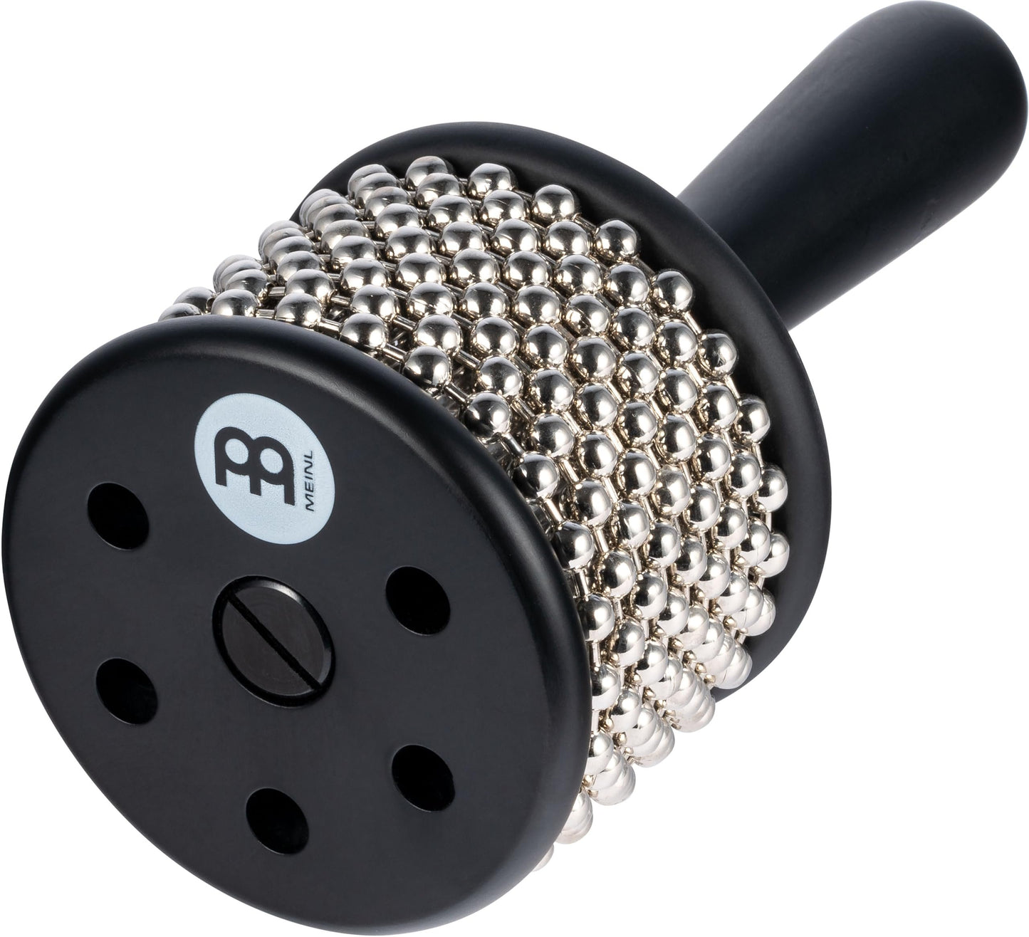 Meinl Percussion Turbo Cabasa Instrument with Sound Ports for Extra Projection and Stainless Steel Cylinder, Large, 2-Year Warranty, Black, (CA5BK-L)