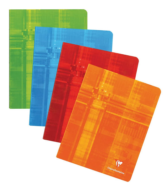 Clairefontaine Staplebound Notebook - Ruled w/ margin 48 sheets - 6 1/2 x 8 1/4 - Sold Individually (Assorted Cover Color Chosen at Random)