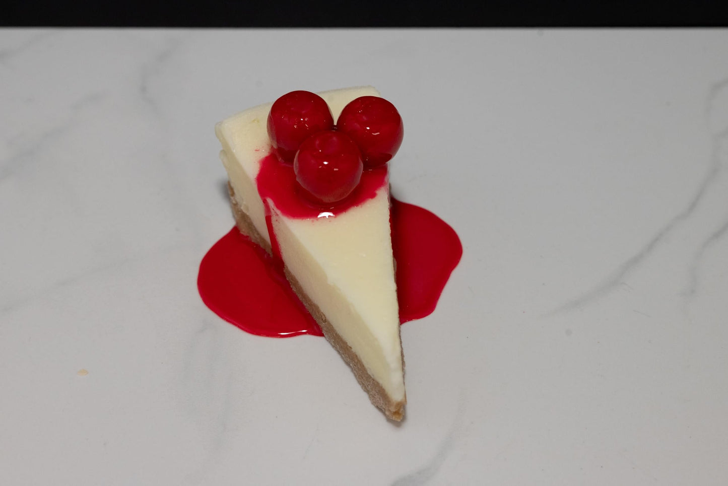 Fake Slice of Cheesecake with Cherries