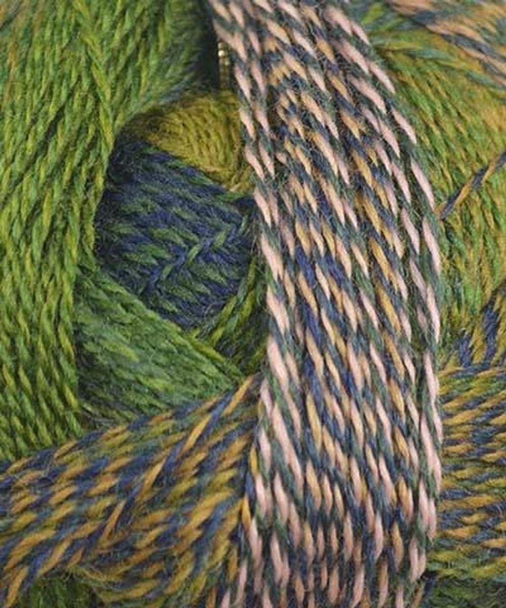 Schoppel Wolle - Zauberball Crazy Knitting Yarn - Green/Navy/ Peach (# 2292)