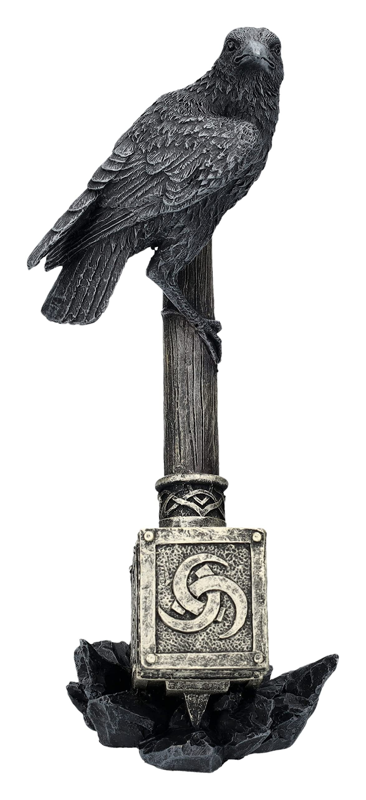 Pacific Giftware Thor's Hammer Figure with Raven Viking Odin Decoration
